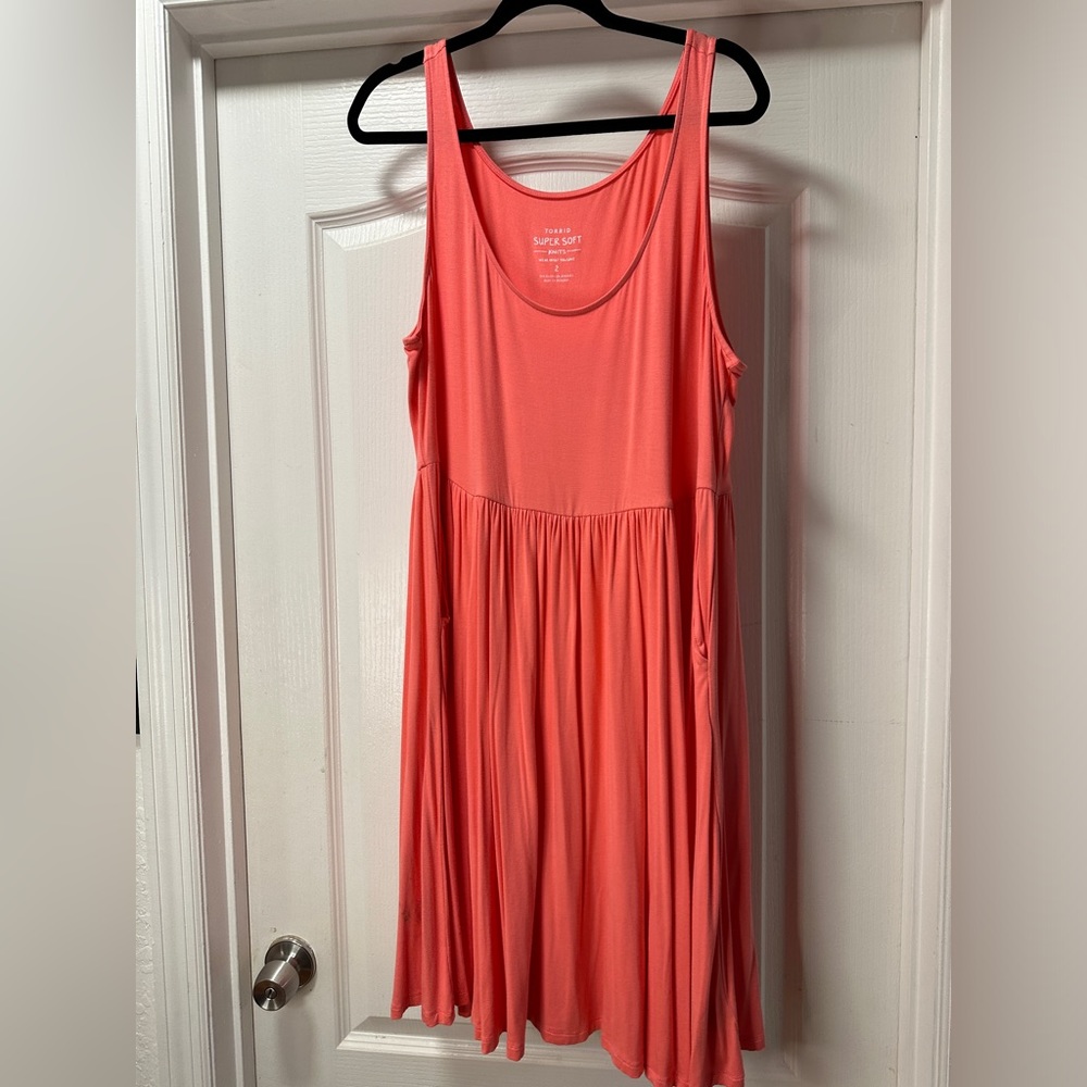 Coral Sleeveless Dress